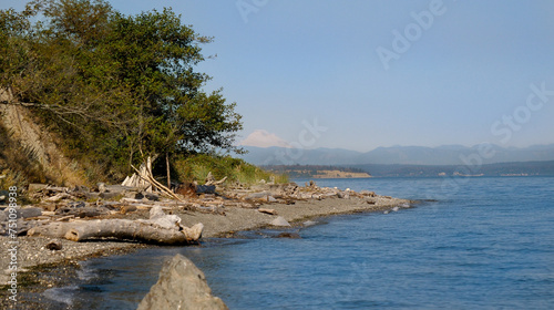Mount Baker from Possession Point beach