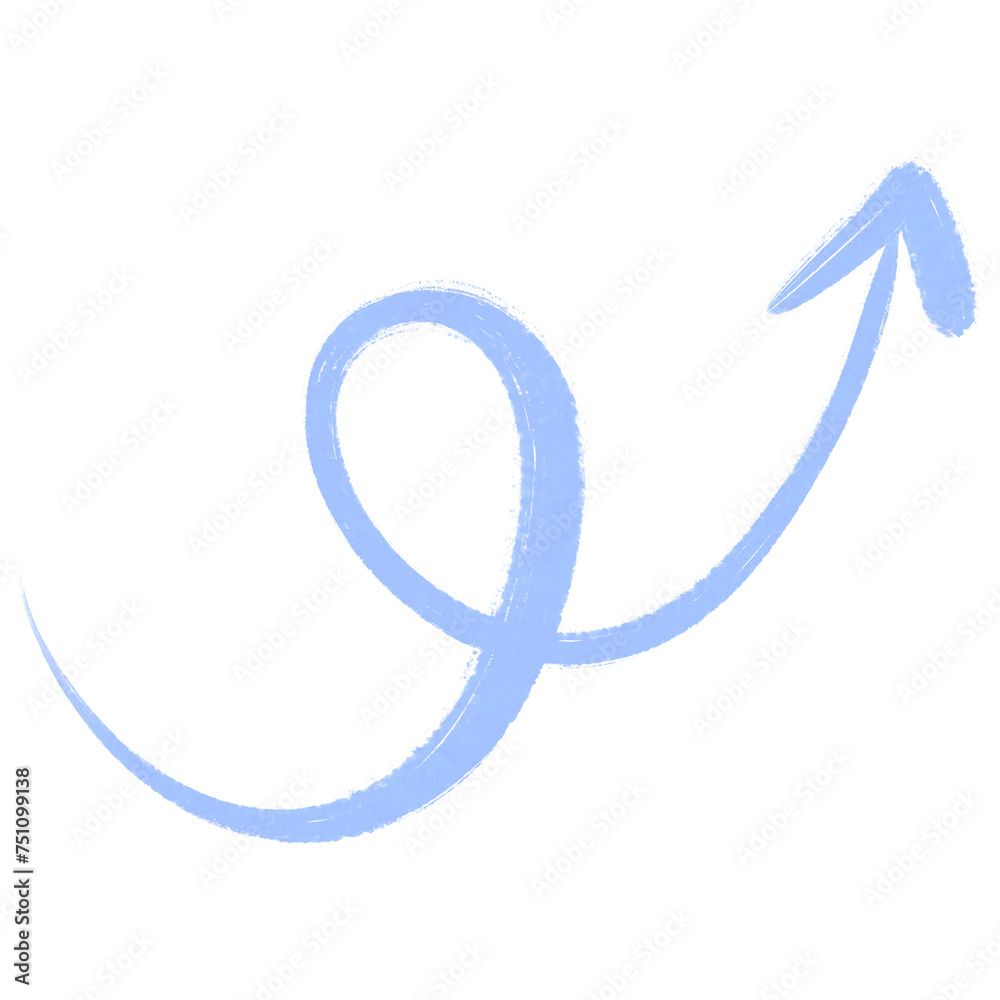 Cartoon sketchy blue arrow loop Cartoon sketchy blue arrow loop