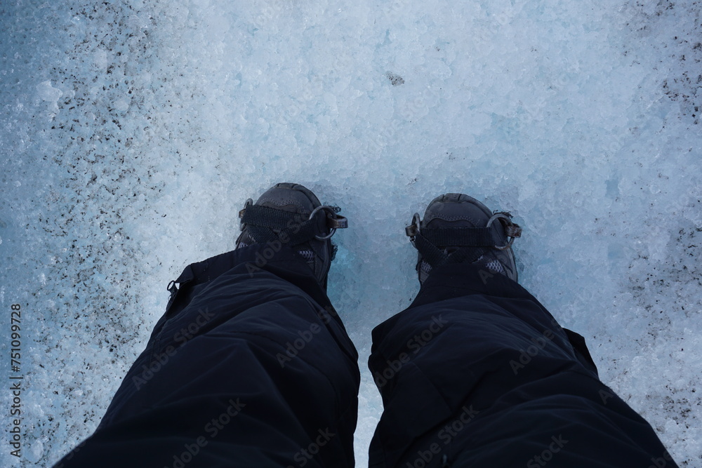 feet on glacier feet on glacier
