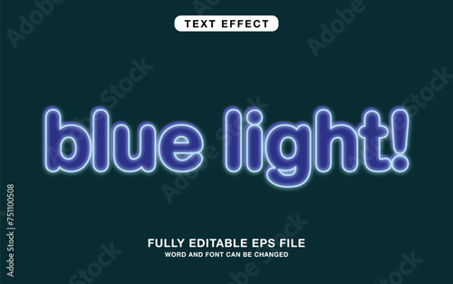 Neon style editable text effect eps files