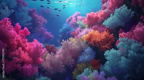 A snapshot of a vibrant coral garden, home to a diverse array of marine life in a hidden underwater paradise.