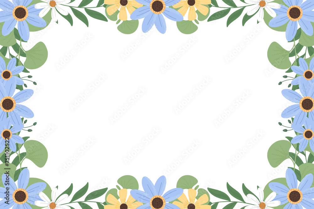 Spring Flower Frame Background Illustration
