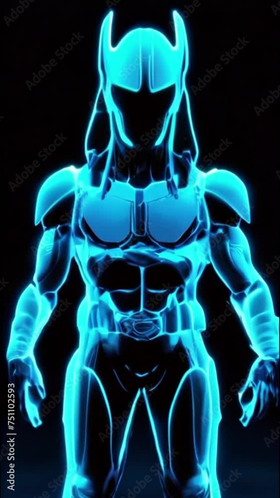 Neon cyan outline aura and black background full body fighters stand straight Neon cyan outline aura and black background full body fighters stand straight