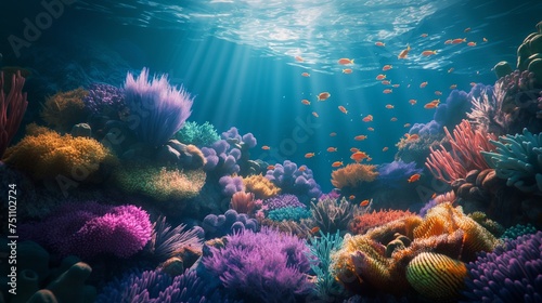 A snapshot of a vibrant coral garden, home to a diverse array of marine life in a hidden underwater paradise.