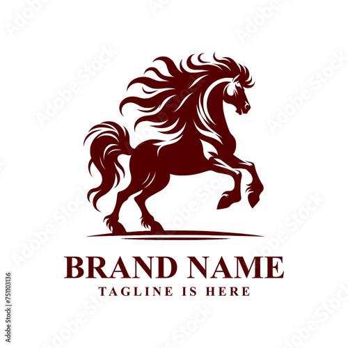 The horse logo epitomizes grace  strength  and freedom  symbolizing loyalty and vitality with its majestic and timeless presence.