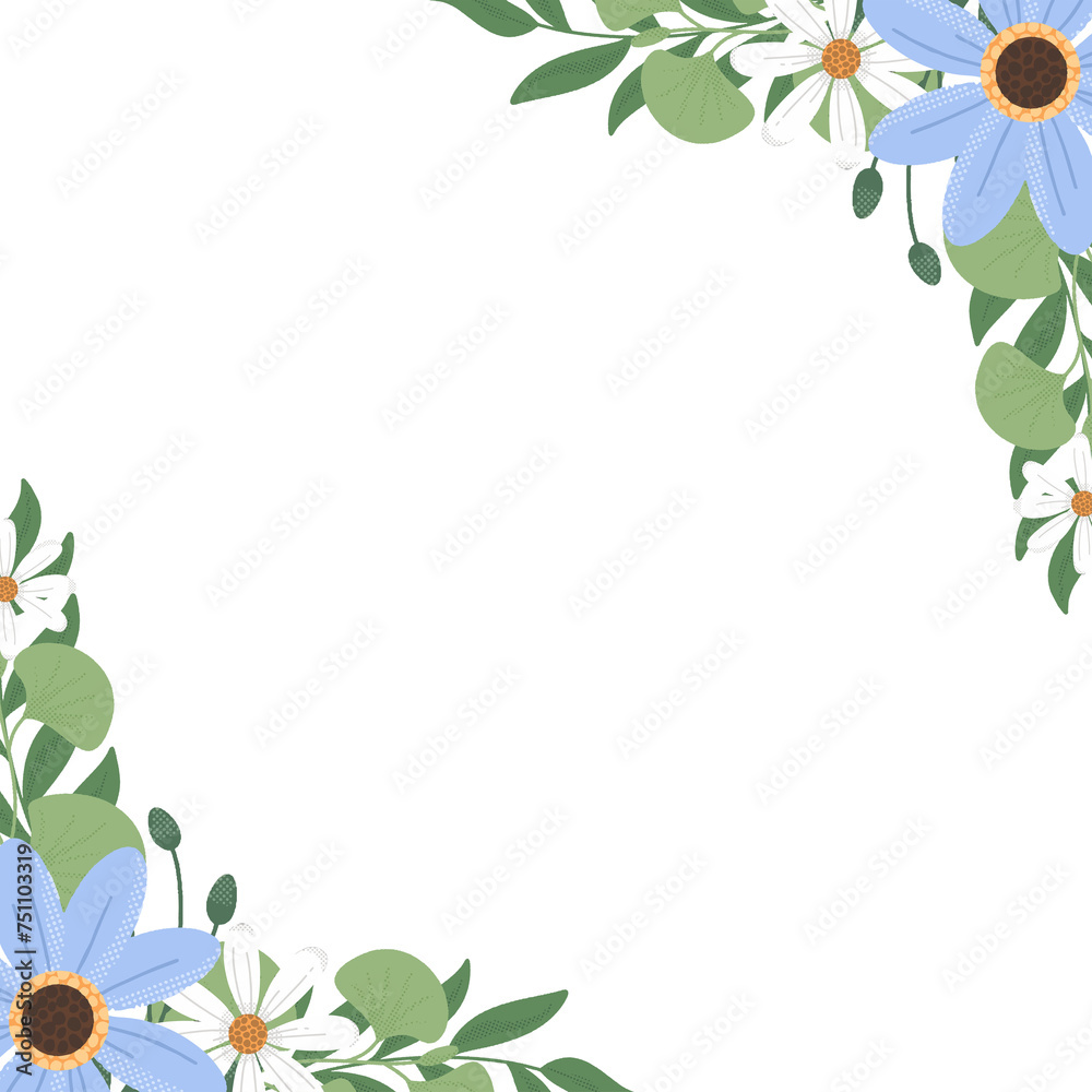 Spring Flower Frame Background Illustration Spring Flower Frame Background Illustration