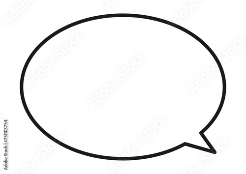シンプルな吹き出しのベクターイラスト　右