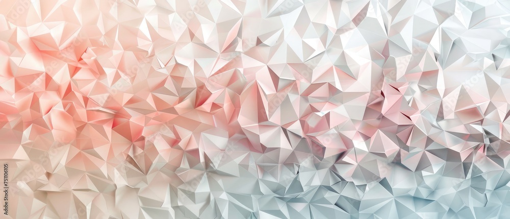 Vector Polygon Background - cream, pink, grey gradient