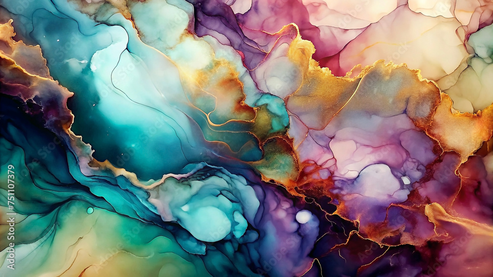 Alcohol ink abstract background