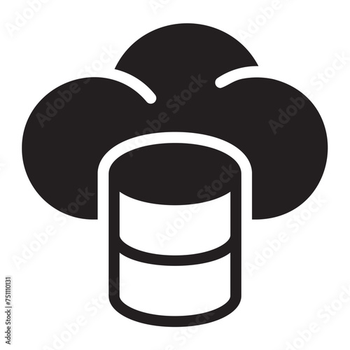 Cloud Money glyph icon