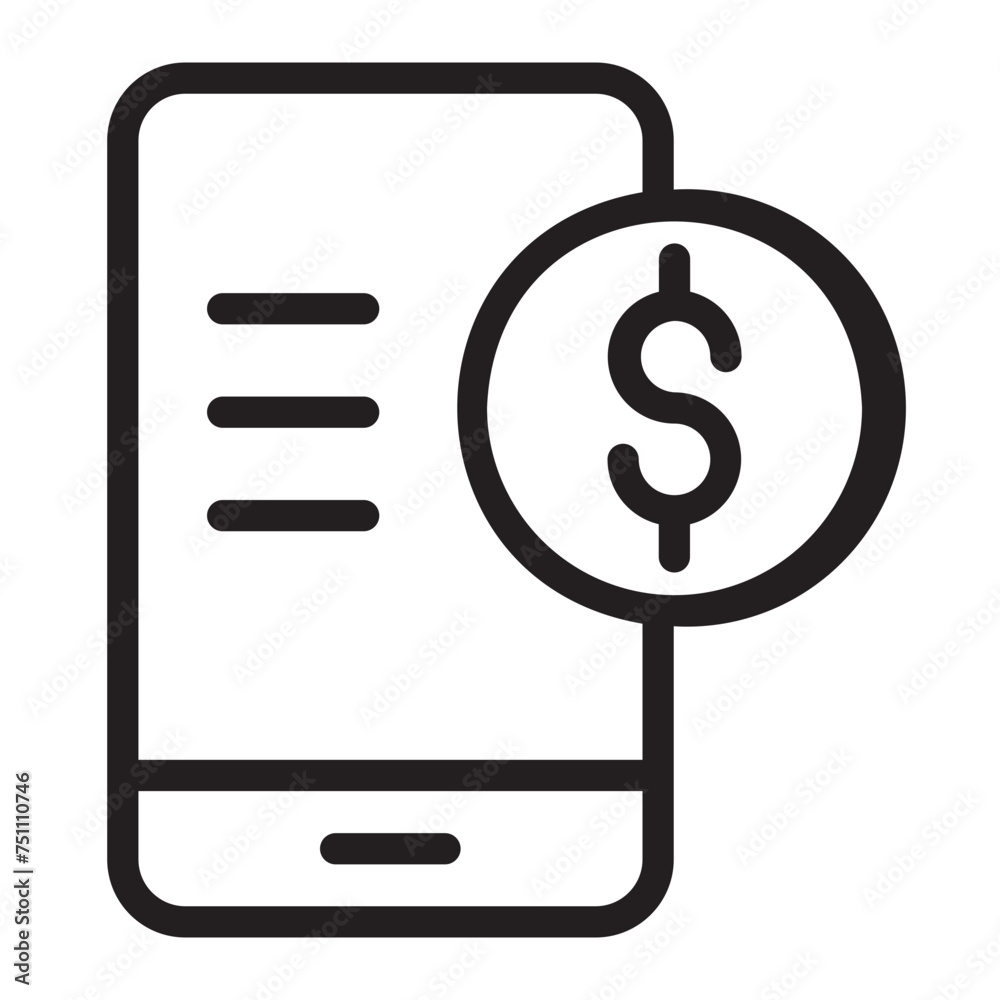 smartphone line icon smartphone line icon