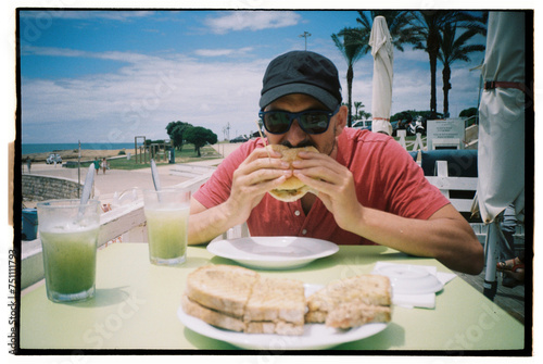 POV lunch by the ocean POV photo