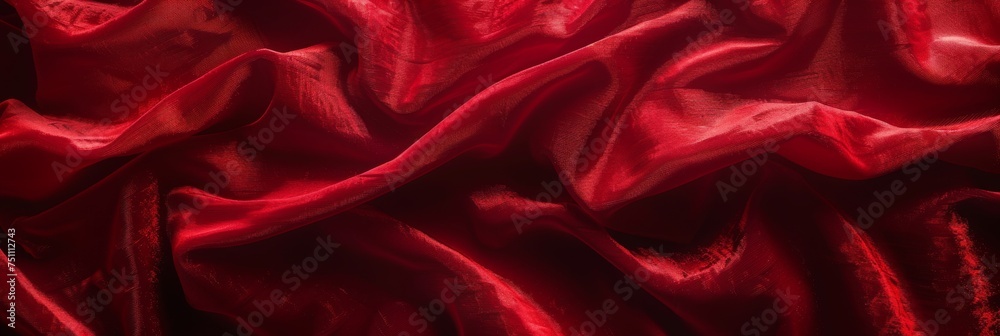 Background Texture Pattern in the Style of Red Color Vintage Velvet - A retro-inspired soft touch with a luxurious sheen created with Generative AI Technology - obrazy, fototapety, plakaty 