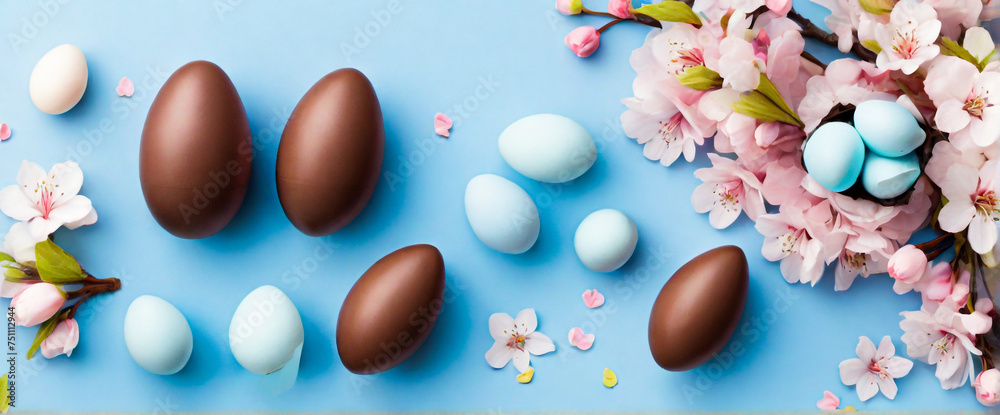 Easter Eggs Colorful Background