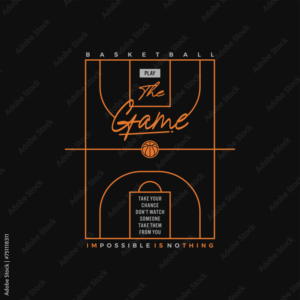 Basketball  sport typography, tee shirt graphics, vectors