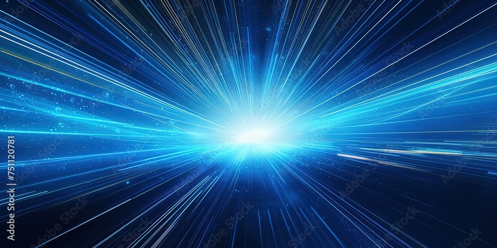 Light speed, hyperspace, space warp background, in blue. Light speed, hyperspace, space warp background, in blue.