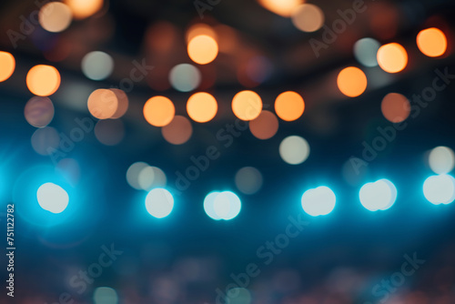 Colorful bokeh background. Abstract lights blur background