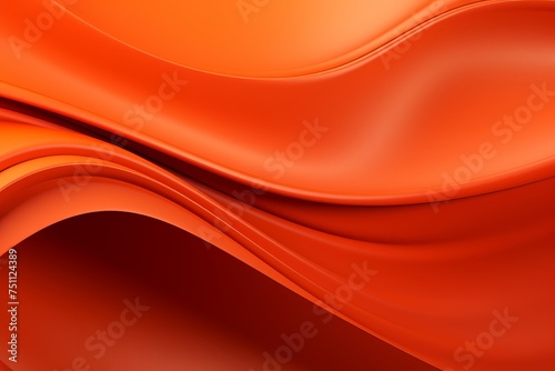 A Playful Composition of Abstract Orange Curves Creating a Lively and Modern Visual Experience, Generative AI