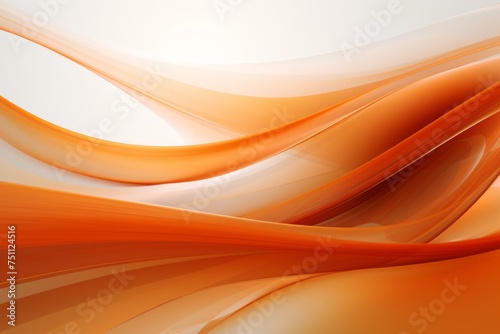 A Symphony of Abstract Orange Curves Dancing Together to Create a Lively and Joyful Visual Experience, Generative AI © ManusiaIkan