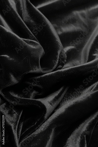 Background Texture Pattern in the Style of Black Color Vintage Velvet - A retro-inspired soft touch with a luxurious sheen created with Generative AI Technology