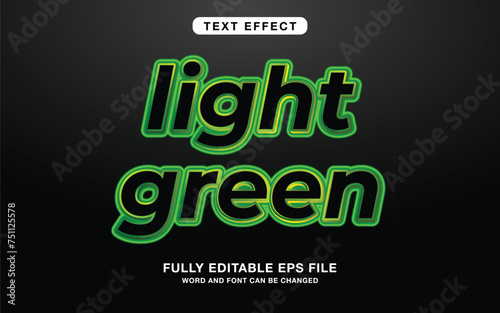 Neon style editable text effect eps files