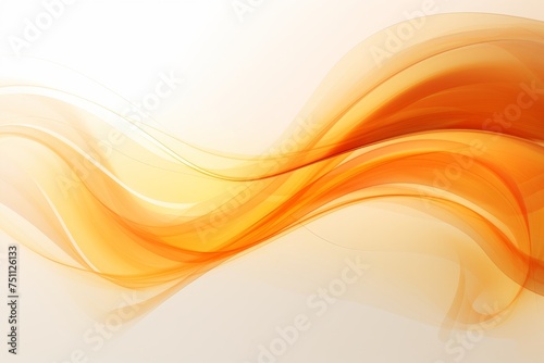 Elegantly Flowing Abstract Orange Curves, Reminiscent of a Graceful and Harmonious Dance, Generative AI
