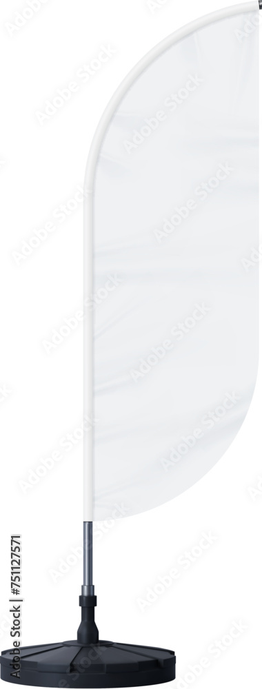 Realistic banner stand, beach flag mockup. Isolated 3d vector portable ...