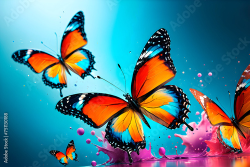 Colorful butterflies  wallpaper © zhichao
