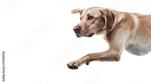 A dog on a white background