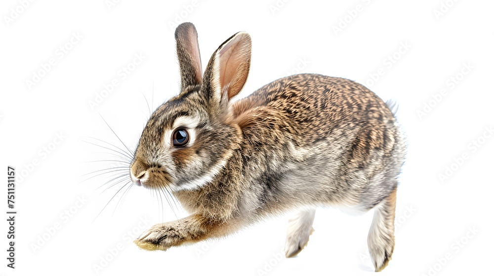 A rabbit on a white background