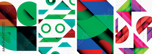 Triangle poster abstract background set for wallpaper, business card, cover, poster, banner, brochure, header, website