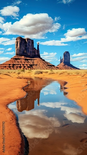Monument valley under the blue sky © CREATIVE STOCK