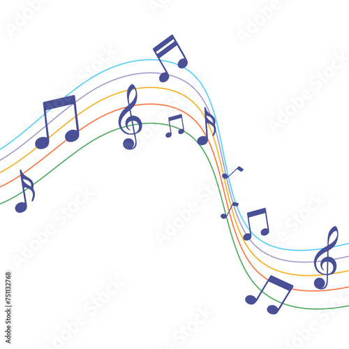 Colorful Melody Wave Illustration