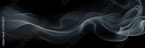 On black background smoke ,banner