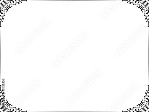 ブラックのクラシカルアンティークフレーム〜招待状等におすすめ！