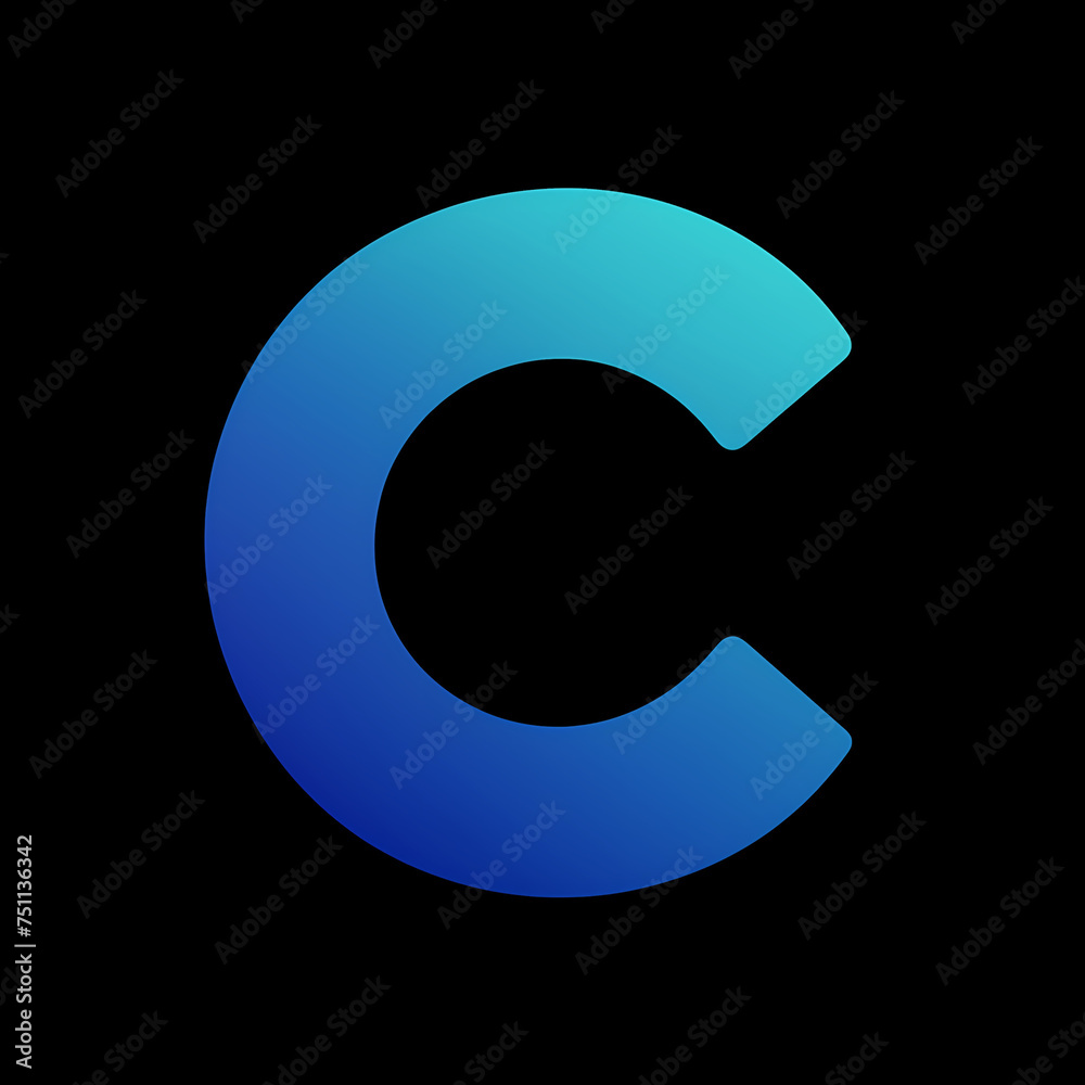 C Blue Gradient Letter Logo