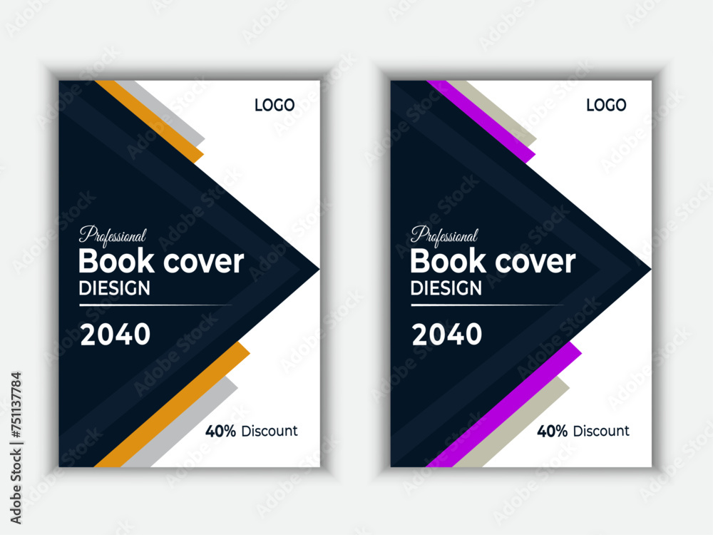 Modern presentation book cover templates, layout in A4 size.	
