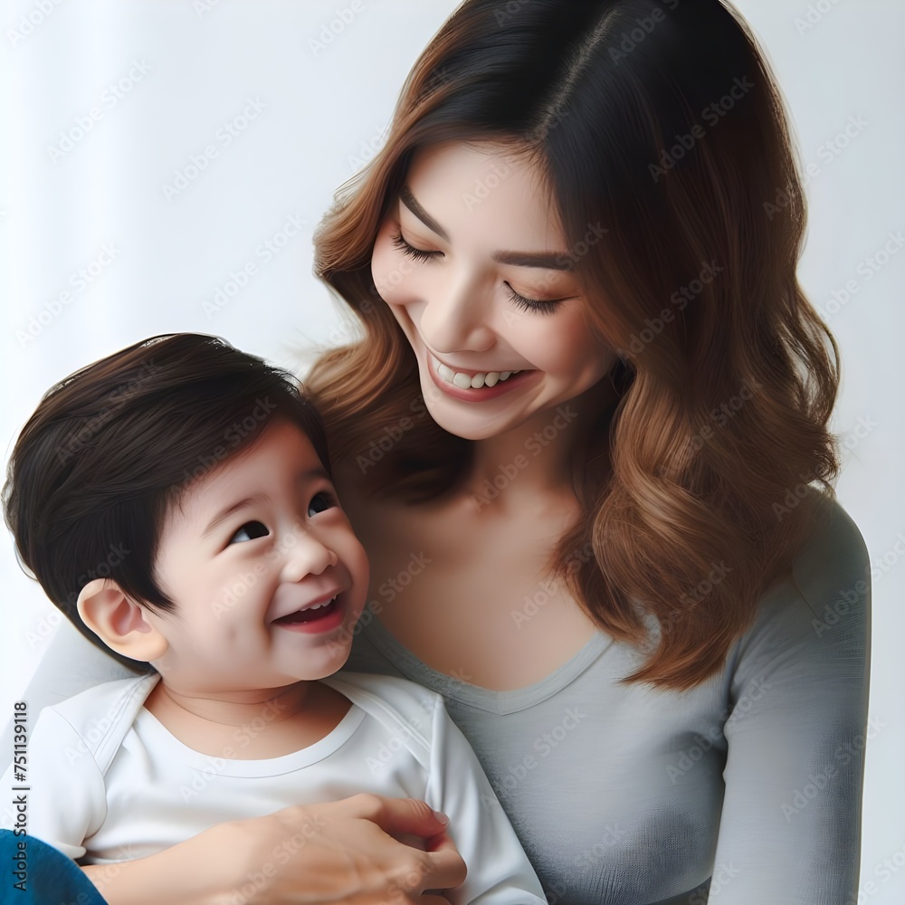 Lovely family photo, showing parents' love and children's happiness, my most important motivation, my family. Generative AI Lovely family photo, showing parents' love and children's happiness, my most important motivation, my family. Generative AI