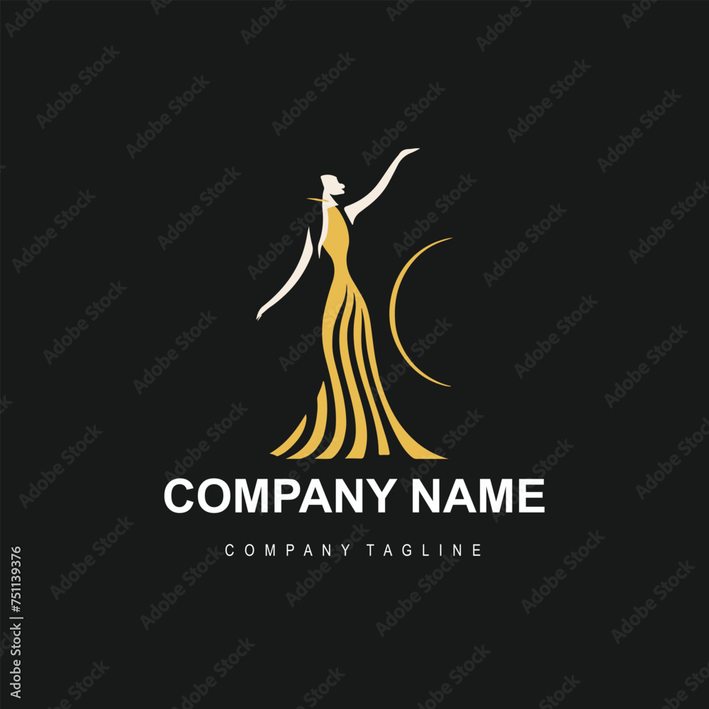 Fototapeta premium vector hand drawn clothing store logo design