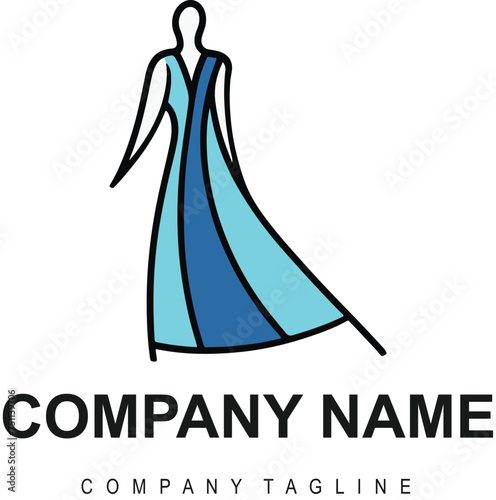 vector hand drawn clothing store logo design