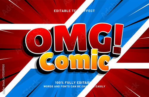 omg comic editable text effect template in comic style