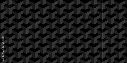 Minimal modern cube tile and mosaic wall grid backdrop hexagon technology transparent wallpaper background. black and gray geometric block cube structure backdrop grid triangle texture vintage design.