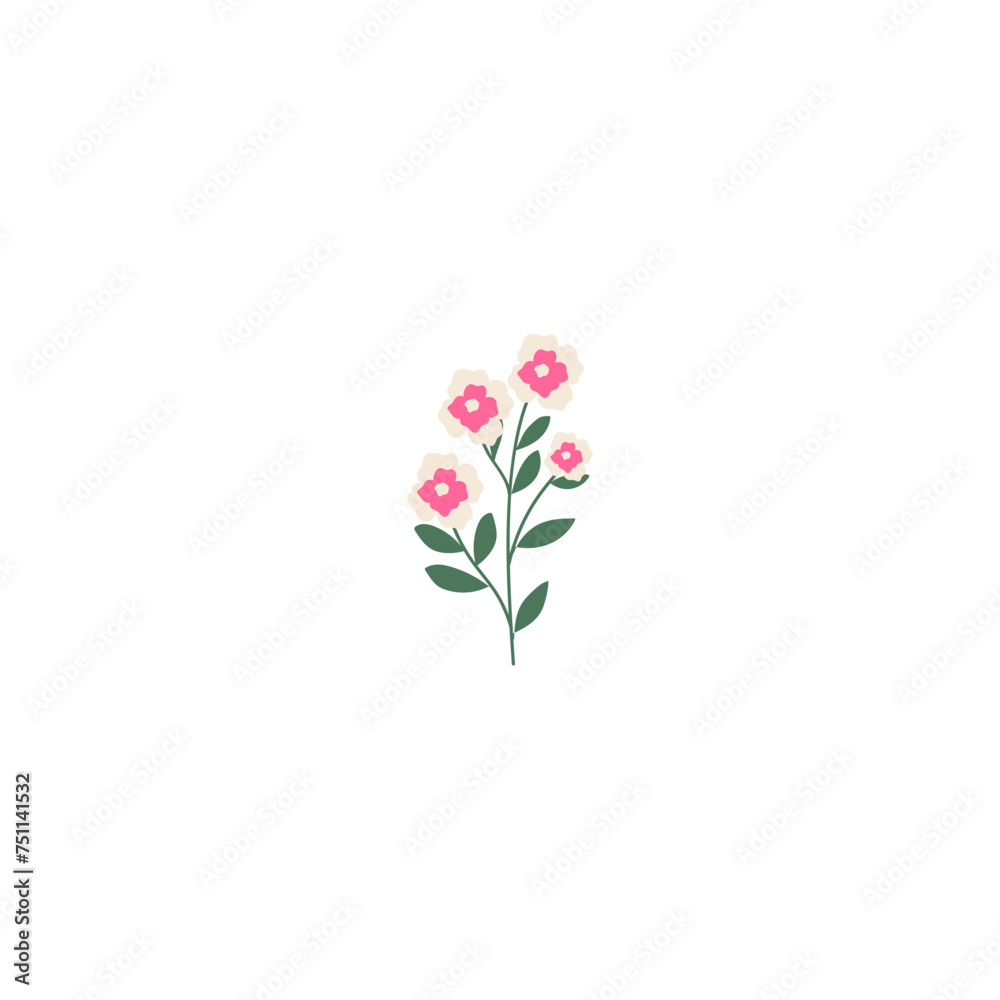 vector element pink flower floral and fauna day pink vector element pink flower floral and fauna day pink