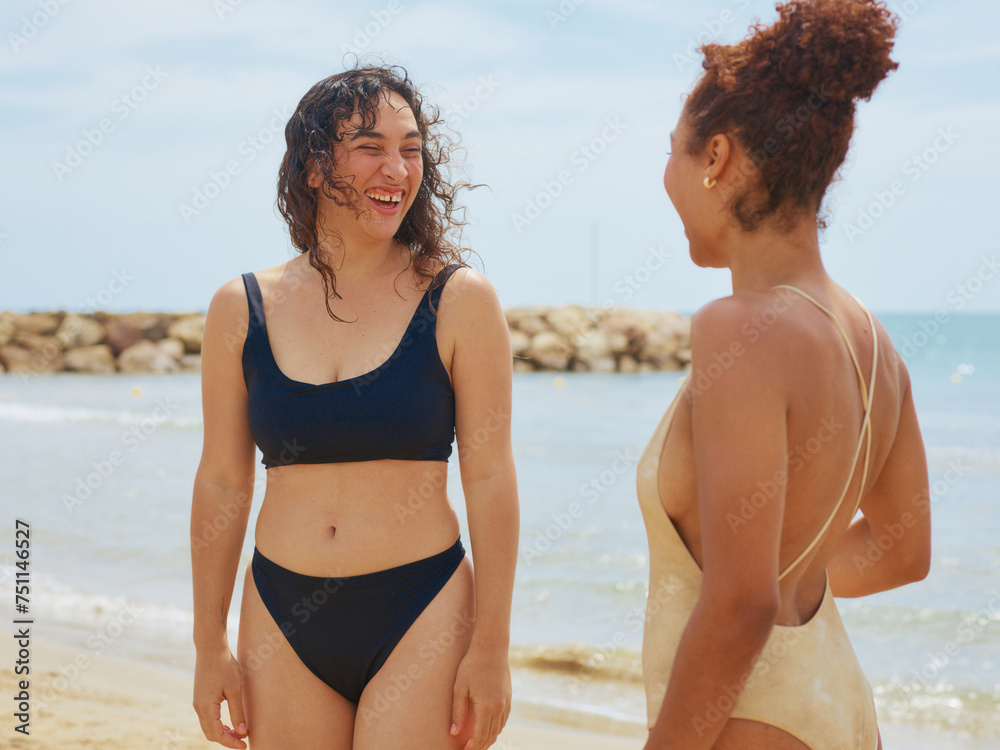 Coastal Connections: Women Friends Enjoying the Ocean Coastal Connections: Women Friends Enjoying the Ocean