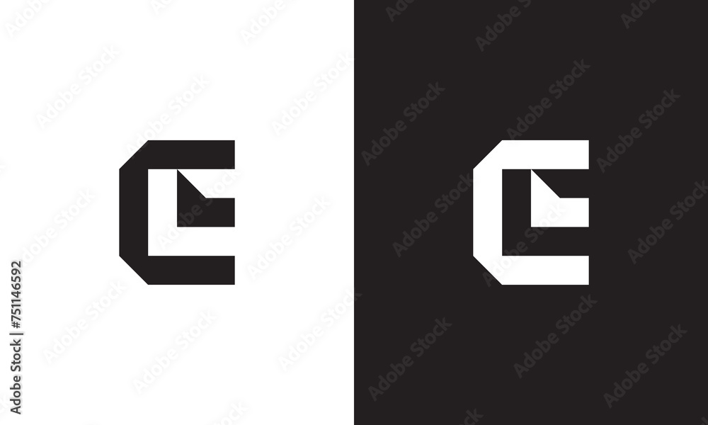 EL logo, monogram unique logo, black and white logo, premium elegant logo, letter EL Vector minimalist