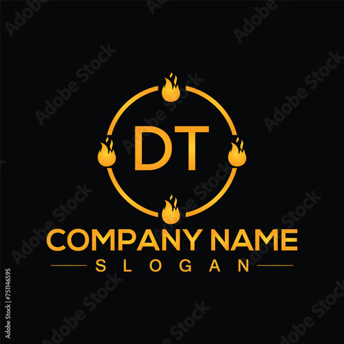Letter DT logo design template vector for corporate business