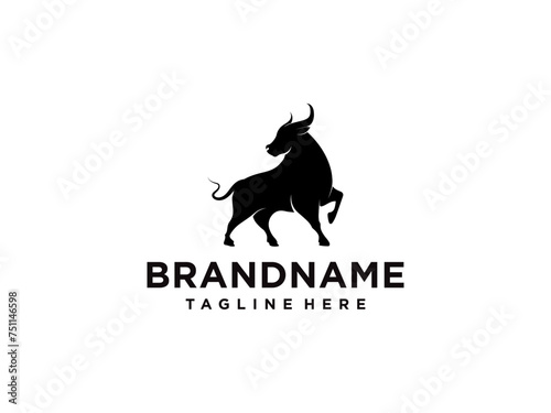 bull logo design  bull logo vector illustration. Bull silhouette vector