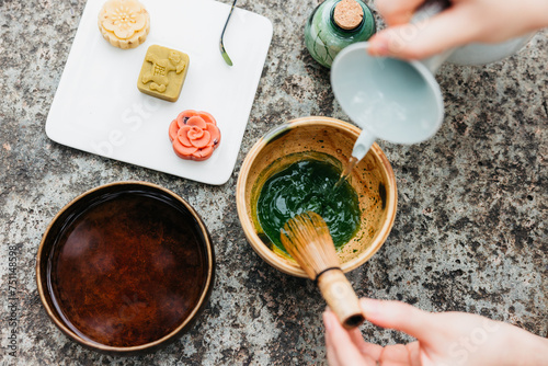 Traditional Matcha Tea Preparation