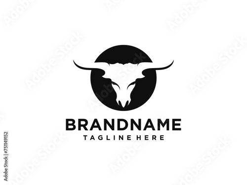 bull logo vector. bull head logo design inspiration
