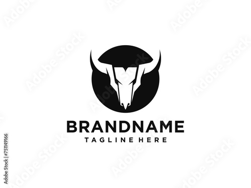 bull logo vector. bull head logo design inspiration